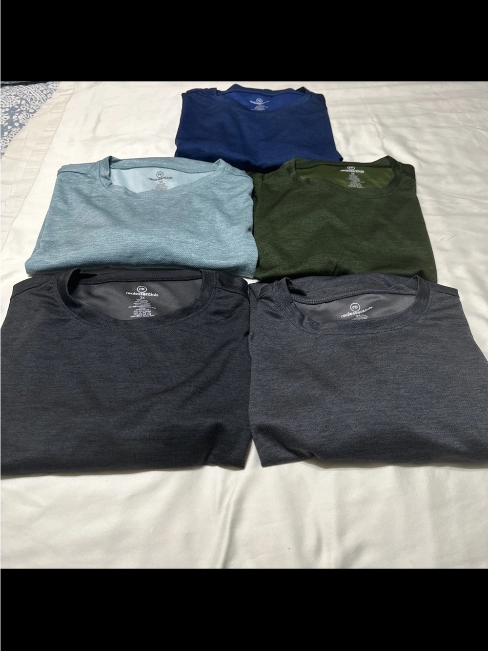 Men's Crew Neck Performance T-Shirt - Navy, Teal, Olive, Charcoal, Gray